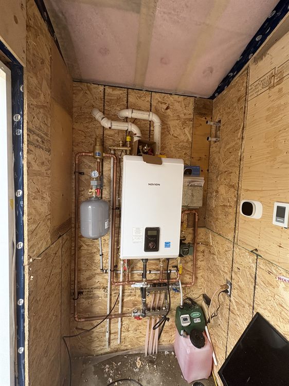 Boiler system and piping installation
